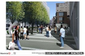 After: An artist’s rendering of the completed Bethune Square.